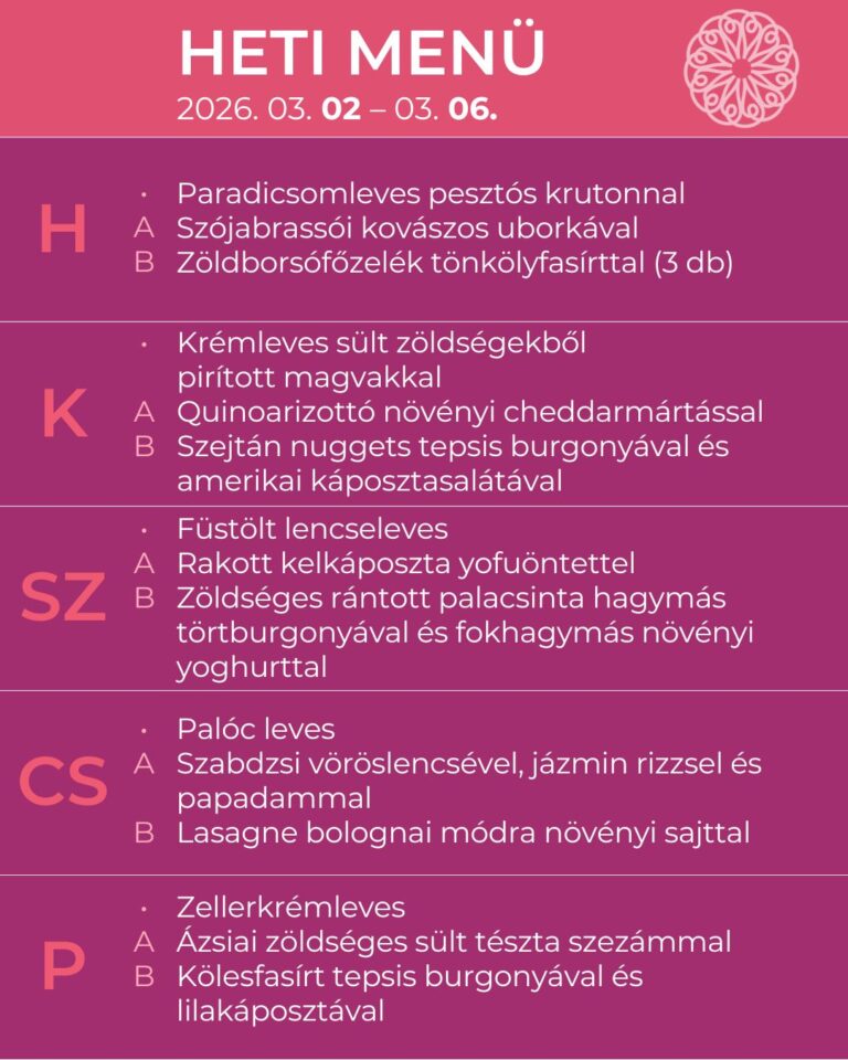 Heti menü 03. 02 – 03. 06.