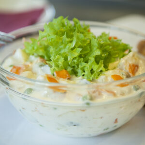 vegán majonézes franciasaláta