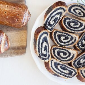 Vegán mákos bejgli